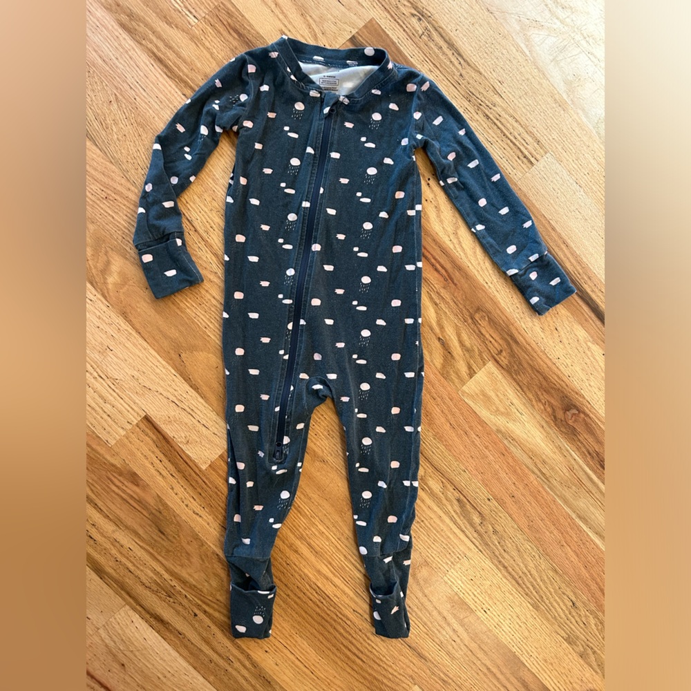WildBird Bamboo Raincloud Onesie Convertible Footie to Footless Pajamas